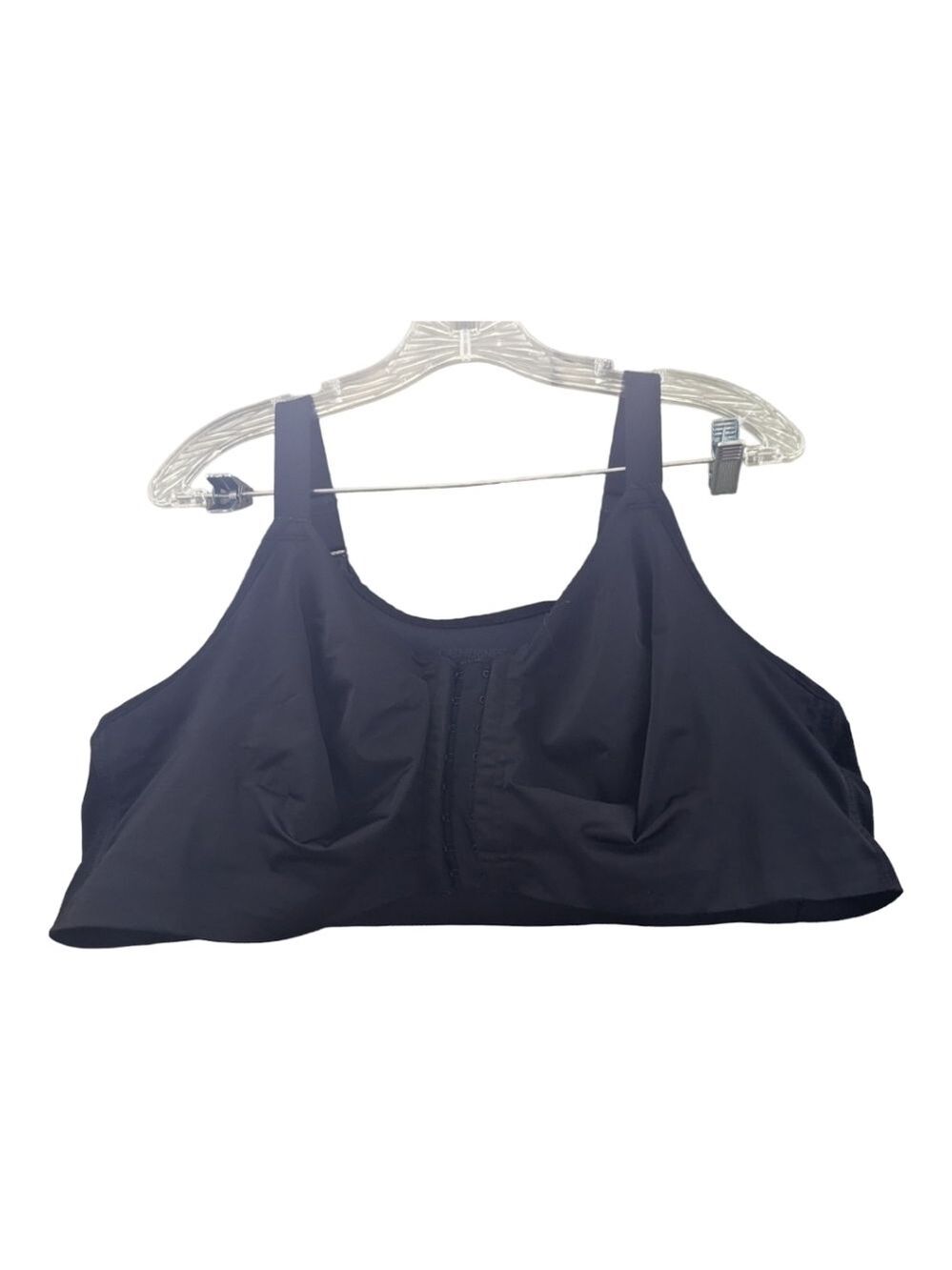 Catherine's front hook,full back coverage black bra,size 44DDD
